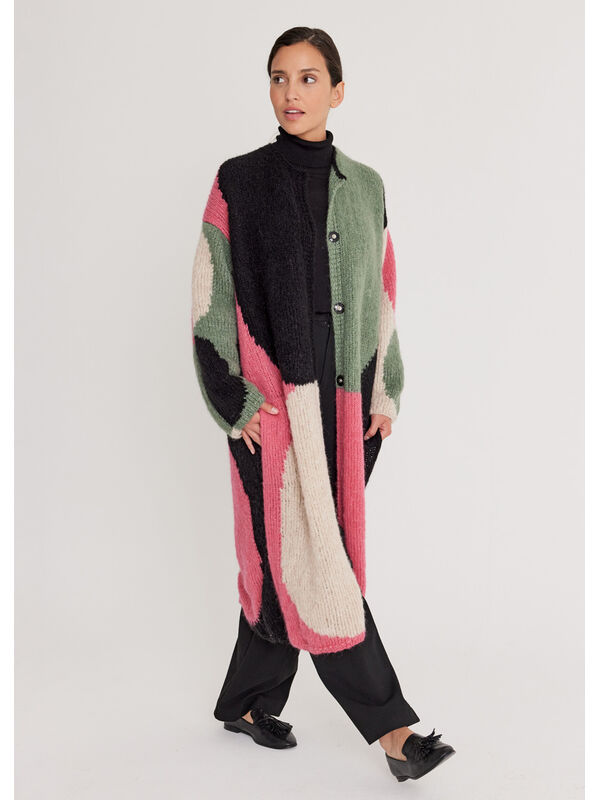 Lana Grossa LÅNG CARDIGAN Alpaca Air - Stickmönster (DK)