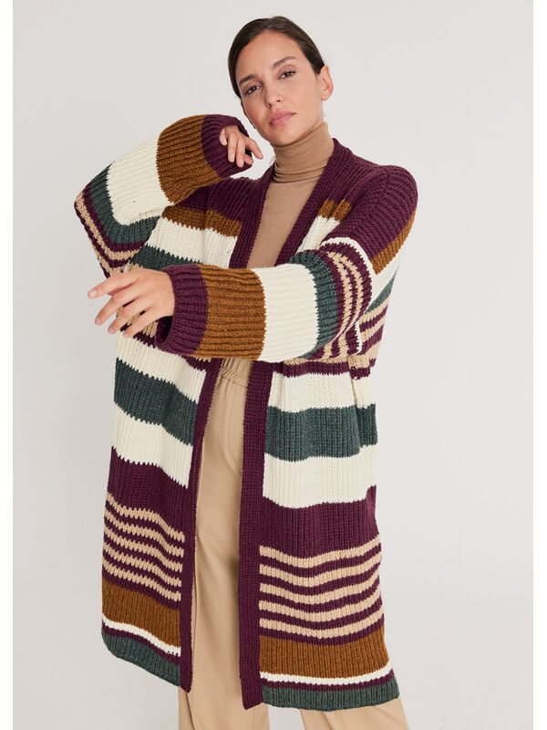 Lana Grossa LÅNG CARDIGAN Cool Merino - Stickmönster (SE)
