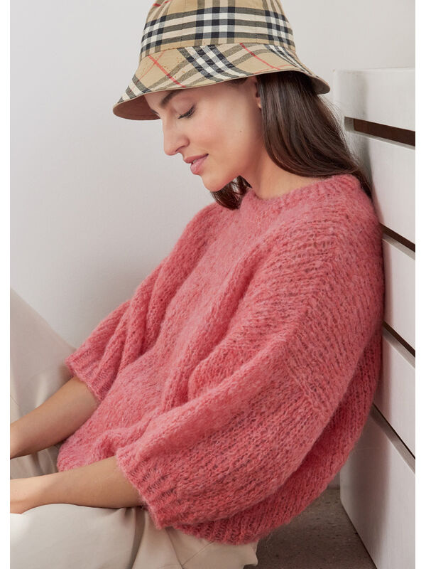 Lana Grossa PULLOVER Natural Alpaca Lungo - Stickmönster (SE)
