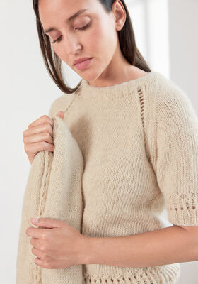 PULLOVER Natural Alpaca Pelo - Stickmönster (SE) från Lana Grossa