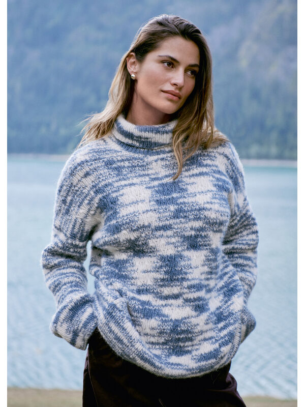 Lana Grossa PULLOVER Natural Alpaca Pelo - Stickmönster (SE)