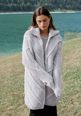 CARDIGAN Ecopuno Chunky - Stickmönster (SE) från Lana Grossa