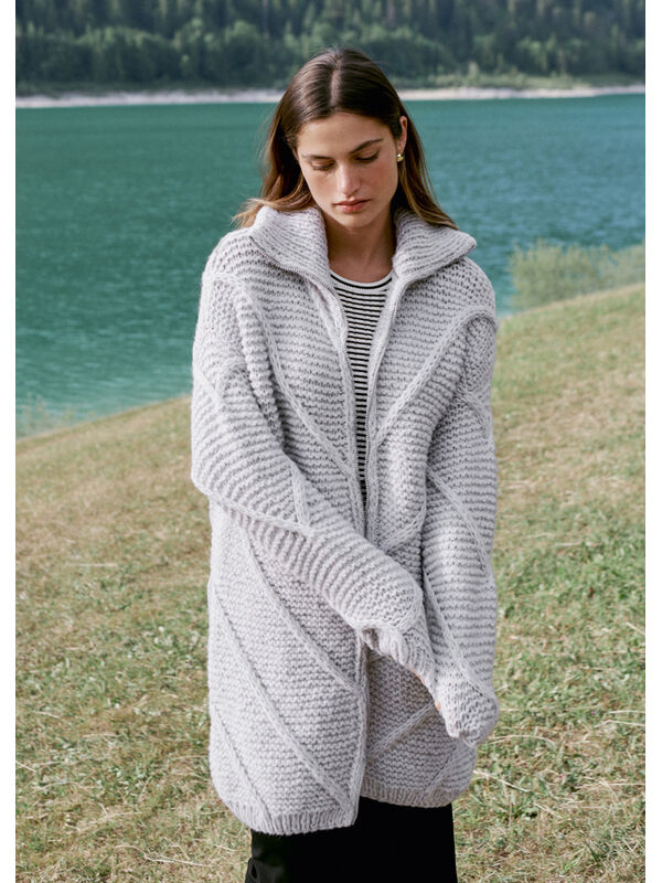 Lana Grossa CARDIGAN Ecopuno Chunky - Stickmönster (SE)