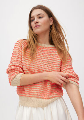 TOPDOWN PULLOVER Promessa & Landlust Sommerseide - Stickmönster (SE) från Lana Grossa