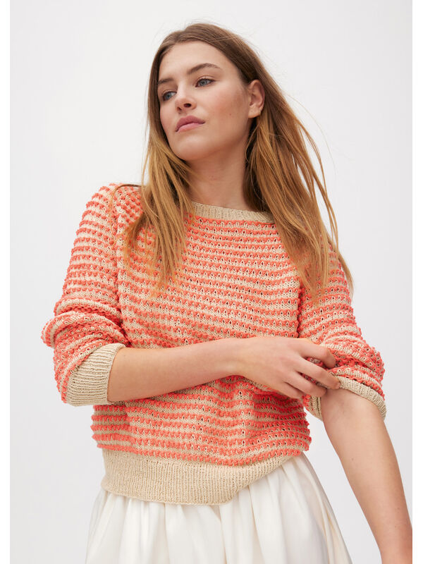 Lana Grossa TOPDOWN PULLOVER Promessa & Landlust Sommerseide - Stickmönster (SE)
