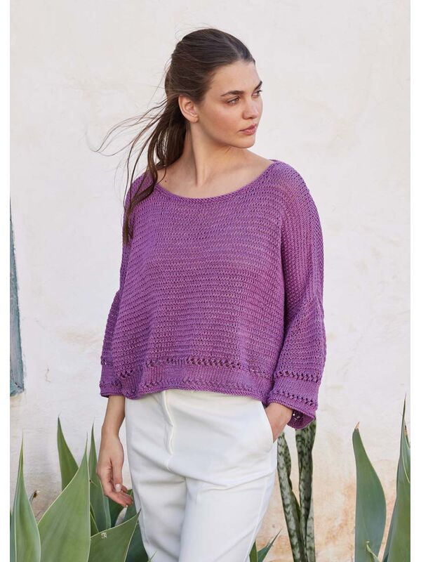 Lana Grossa PULLOVER Cotton Silk - Stickmönster (NO)