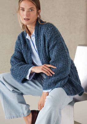 VIRKAD CARDIGAN Alpaca Air II från Lana Grossa