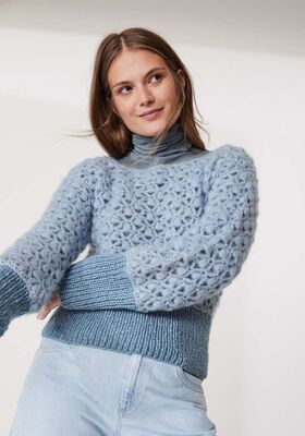 VIRKAD PULLOVER Mohair di Gio & Lucida från Lana Grossa