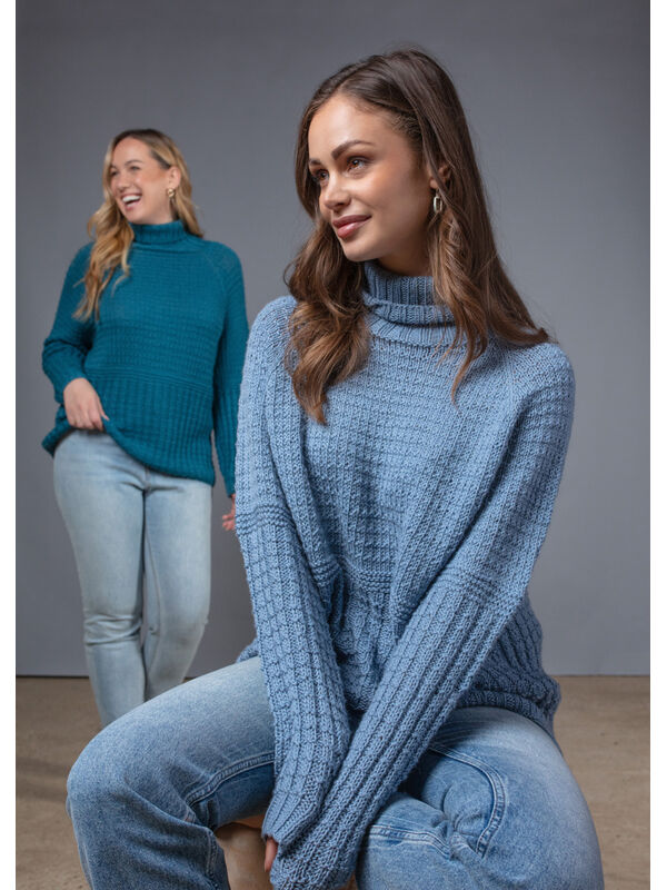 FILATI Studio TOPDOWN PULLOVER Merino Uno - Stickmönster (SE)