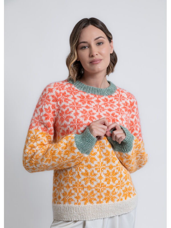 FILATI Studio PULLOVER MED MÖNSTER Natural Alpaca Pelo
