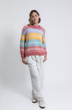 FILATI Studio PULLOVER MED MÖNSTERRÄNDER Natural Alpaca Pelo