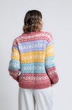 FILATI Studio PULLOVER MED MÖNSTERRÄNDER Natural Alpaca Pelo