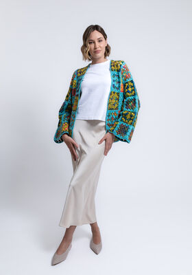 VIRKAD JACKA Cool Merino Uni & Cool Merino Color från FILATI Studio