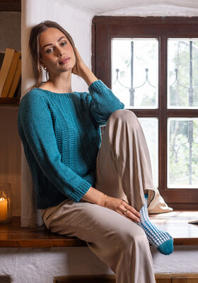 TOP DOWN PULLOVER Puro Vegano från FILATI Studio