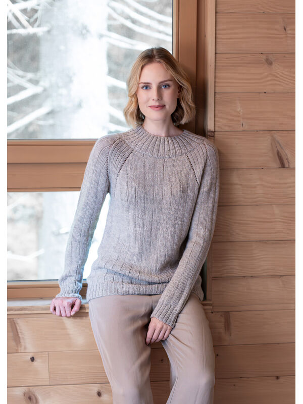 FILATI Studio TOP DOWN PULLOVER Natural Lama Fine