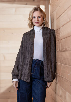 TOP DOWN CARDIGAN Natural Lama Fine från FILATI Studio
