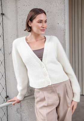 TOP DOWN CARDIGAN Merino Miscela & Silkhair från FILATI Studio
