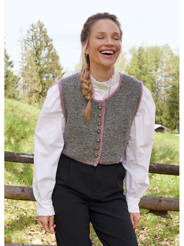 Lana Grossa VÄST Landlust Soft Tweed 180 & Alpina - Stickmönster (SE)