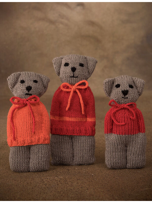 Lana Grossa BJÖRNFAMILJEN Cool Wool Baby - Stickbeskrivning (DK)