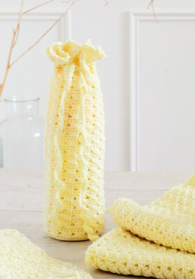 FLASKÖVERDRAG  Cool Wool Baby - Virkmönster (DK) från Lana Grossa