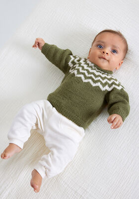 PULLOVER Cool Wool Baby - Stickmönster (DK) från Lana Grossa