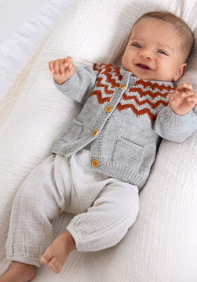 JACKA Cool Wool Baby - Stickmönster (DK) från Lana Grossa