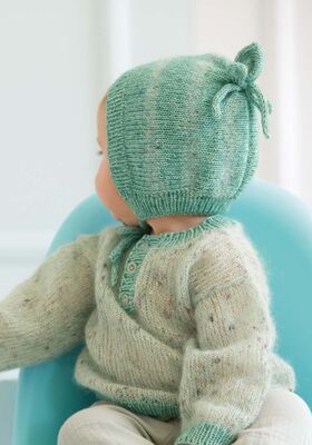 MÖSSA Natural Superkid Tweed & Ecopuno - Stickmönster (DK) från Lana Grossa