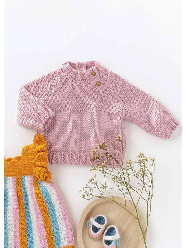 Lana Grossa TRÖJA Soft Cotton Big - Stickmönster (DK)