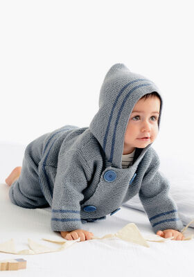 JACKA Cool Wool Baby - Stickmönster (DK) från Lana Grossa