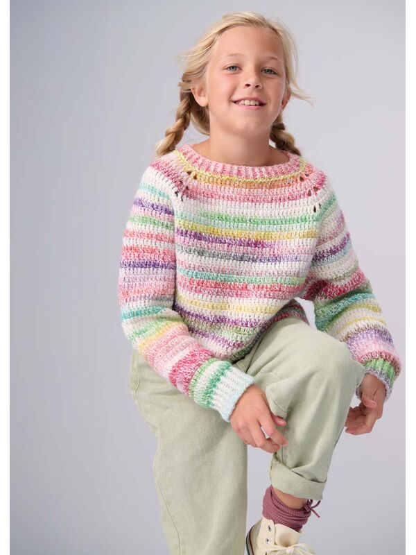 Lana Grossa VIRKAD TOPDOWN PULLOVER Gomitolo Magico & Ecopuno - Stickmönster (NO)