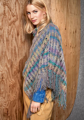 HÄKELPONCHO MIT FRANSEN Cashmere 16 Fine Degradé - German Edition från Lana Grossa