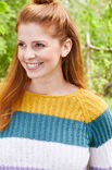 Lana Grossa PULLOVER MED RÄNDER Landlust Sommerseide - Stickmönster (SE)