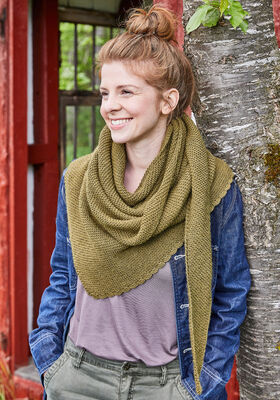 TREKANTSSJAL Landlust Alpaka Merino 160 - Stickmönster (SE) från Lana Grossa
