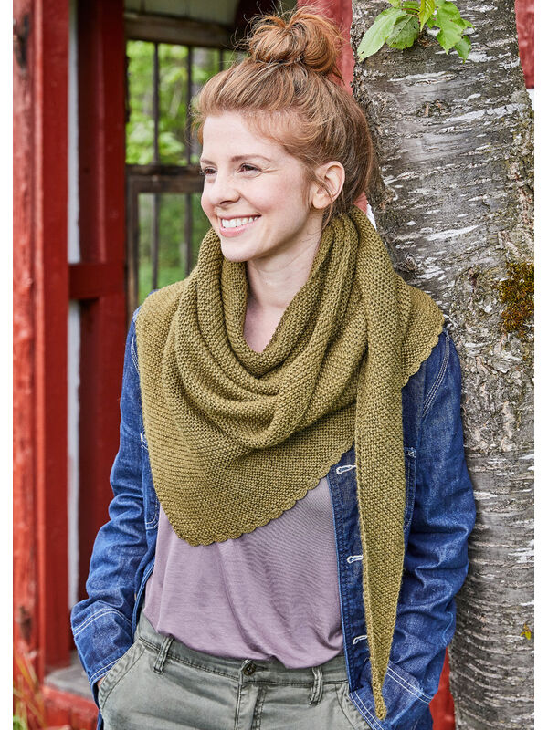 Lana Grossa TREKANTSSJAL Landlust Alpaka Merino 160 - Stickmönster (SE)