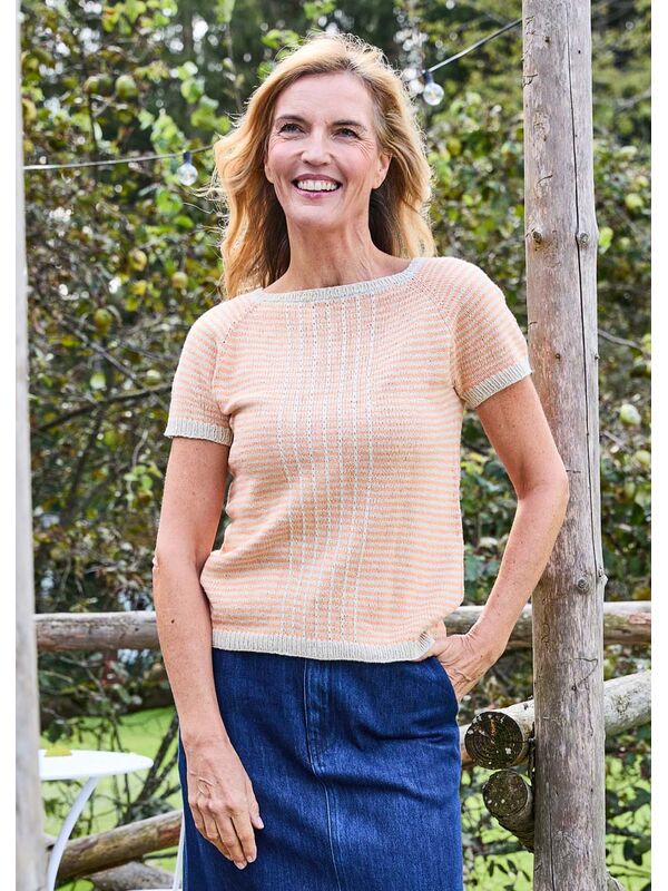 Lana Grossa TOP-DOWN-SHIRT Landlust Sommerseide - Stickmönster (NO)