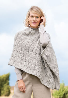 PONCHO Landlust Winterwolle - Stickmönster (SE) från Lana Grossa