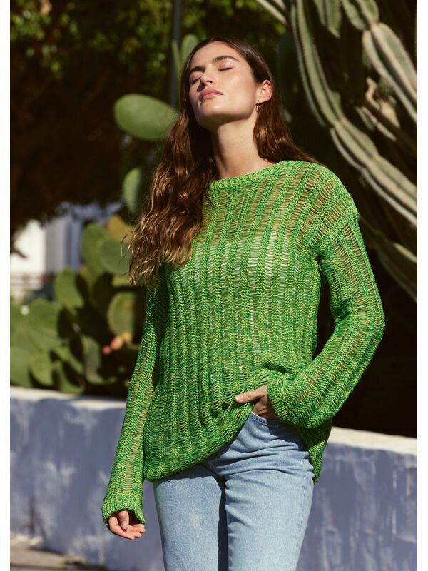 Lana Grossa PULLOVER Linissimo & Solo Lino- Stickmönster (SE)