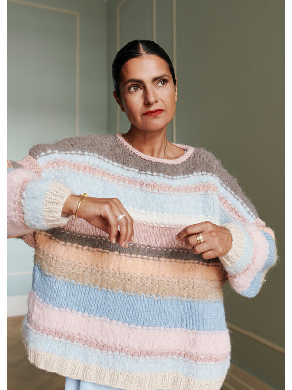 Lana Grossa PULLOVER Lala Berlin Lovely Cotton & Lala Berlin Furry - Stickmönster (SE)