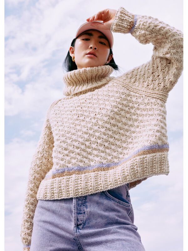 Lana Grossa PULLOVER Lovely Cotton (lala Berlin) & Brillino - Stickmönster (SE)