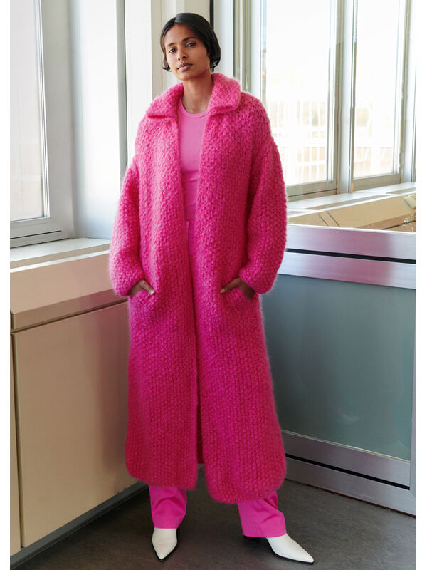 Lana Grossa LÅNG CARDIGAN Mohair Moda - Stickmönster (DK)