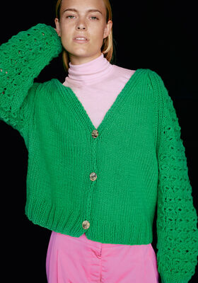 RAGLANCARDIGAN Merino Cardato - Stickmönster (SE) från Lana Grossa