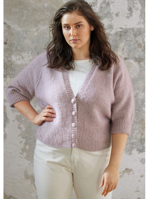 Lana Grossa CARDIGAN JOLENE Size Plus - Ecopuno & Silkhair - Stickmönster (DK)