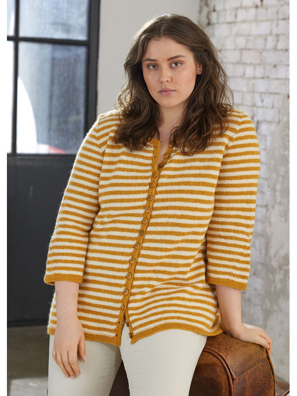 Lana Grossa CARDIGAN BAJADS Size Plus - Ecopuno - Stickmönster (DK)