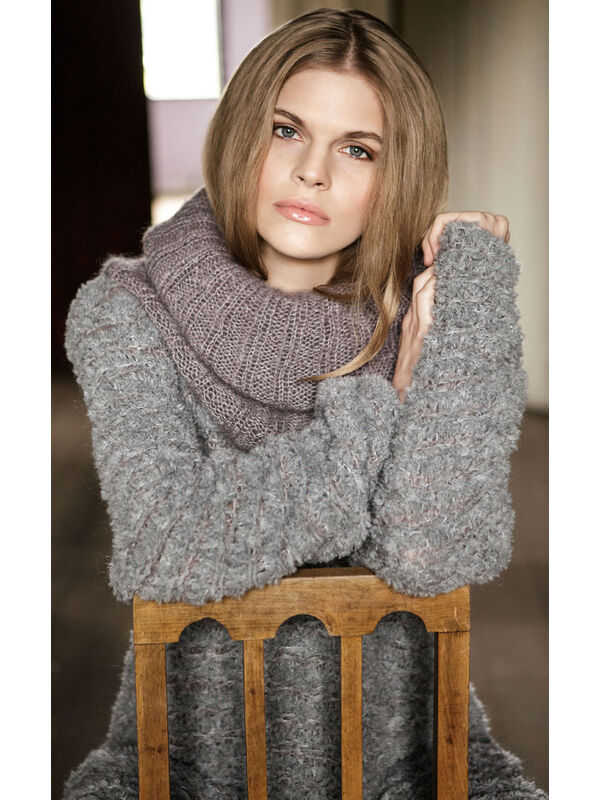 Lana Grossa RIBBSTICKAD RULLKRAGE Silkhair - Stickbeskrivning (DK)