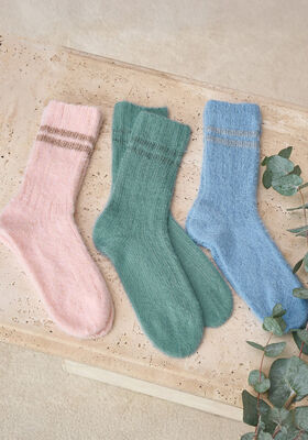 SOCKOR MED GLITTER Cosy Socks & Brillino från Lana Grossa