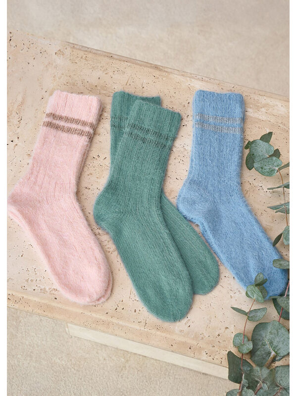 Lana Grossa SOCKOR MED GLITTER Cosy Socks & Brillino