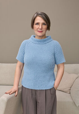 RAGLANPULLOVER HALVÄRMAR Cosy Socks från Lana Grossa