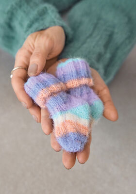 BABYSOCKOR Cosy Socks Multi Stripes från Lana Grossa