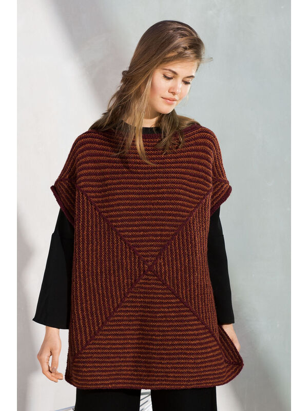 Lana Grossa PONCHO Alta Moda Alpaca  - Stickbeskrivning (DK)