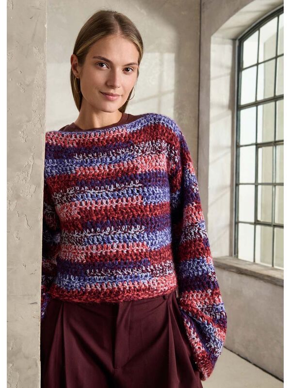Lana Grossa VIRKAD PULLOVER Cool Merino & Superkid Seta - Virkmönster (SE)